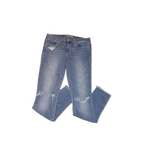 Joe's Jeans Distressed Skinny Ankle Raw Hem 27 Stretch Comfort
